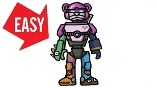 How to draw Fortnite【MECHA TEAM LEADER】Easy & Cute drawing｜Jolly Art NEGI