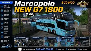 🔥 NEW Marcopolo G7 1800 Bus Mod for ETS2 1.60 | Full Review, Gameplay & Download Guide