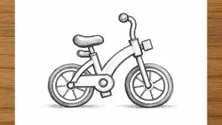 Amazing Pencil Sketch of a Kids Bicycle | Easy Drawing Tutorial
