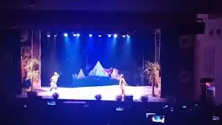 Great depiction of two Rivers outflowing before Tendong hill on stage by Lepcha Culture department.