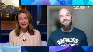 Self-styled 'QAnon Shaman' screams 'freedom' as he reacts to Trump pardon
