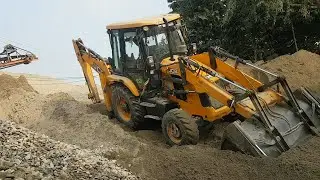 JCB Machine Amazing Work on Sandy Place - JCB Working in Crusher