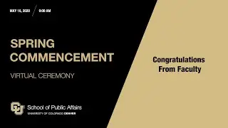 School of Public Affairs &mdash; Congratulations From Faculty