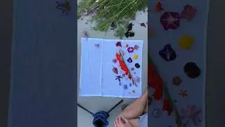 Flower pounding tea towels. #diygarden #diycrafts #flowers #flower