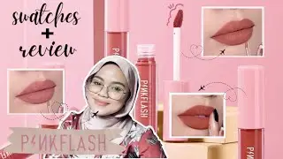 PINKFLASH  LIPMATTE REVIEW + SWATCHES | SHOPPE MAKEUP