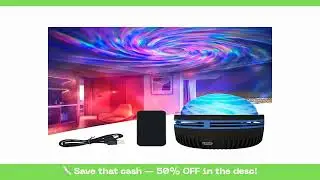 Exclusive Star Projector USB 5V Aurora  Galaxy Night Light 360&deg; Rotating with Remote Control Ocean W