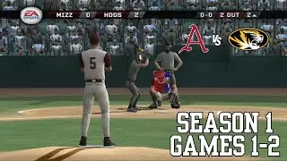 Arkansas vs. Mizzouri | MVP 07: NCAA Baseball | Simulation | S01G1-2