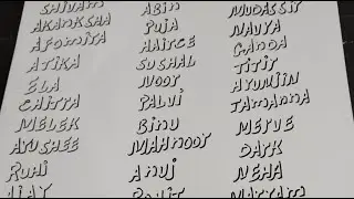 Live Name Art &ndash; 3D Calligraphy in pen 💫 | Relaxing Writing Animation #NameArt #3DAnimation #LiveNow
