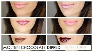 LIQUID LIPSTICK TRY ON: NEW MOLTEN CHOCOLATE DIPPED | Makeup Revolution