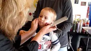 Arik's first haircut