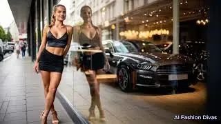 Urban Elegance in Motion | 4K AI Mini Skirt Lookbook Video