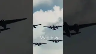 Bostons Raid Occupied Europe | WW2 | 4k, colorised, Shorts #ww2 #airforce #raid