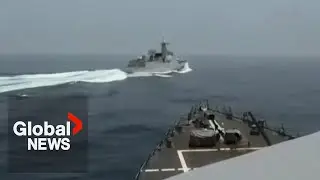 China says warship crossing in front of US destroyer was 