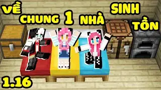 PANDA THỬ TH&Aacute;CH SINH TỒN 1.16 TRONG MINECRAFT TẬP 2*REDHOOD MỀU V&Agrave; CHỊ PANDA VỀ Ở CHUNG 1 NH&Agrave;