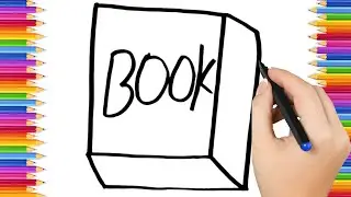 How To Draw cute  Book Drawing, Painting & Coloring For Kids and Toddlers_ Child Art 🐋🌈🎨