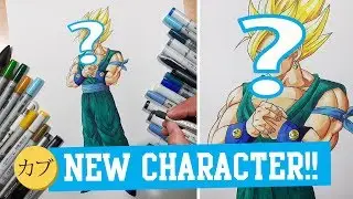 Drawing KABU! My ORIGINAL SAIYAN CHARACTER!
