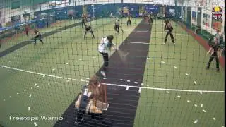 83113 Court1 Action Indoor Sports Birmingham Batting End Treetops Warriors v Birmingham Leopards
