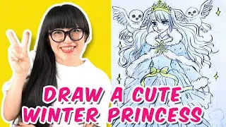 How to Draw a Winter Princess Manga Style - Step by Step Tutorial