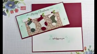 980 01 10 21 CC2 Long Slim card with Sweet Little Stockings