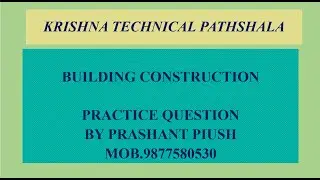 Building Construction  | Semester-3rd | Previous Year Objective Question Discussion