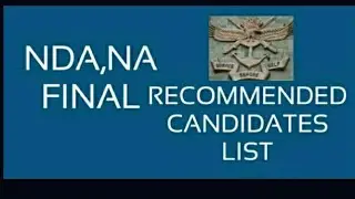 FINAL MERIT LIST OF NDA/NA 2020/01