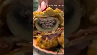 Закуска з листкового тіста з печерицями і шинкою #рецепти #cooking #простоісмачно #быстроетесто