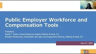 Labor Webinar: Public Employer Workforce & Compensation Tools