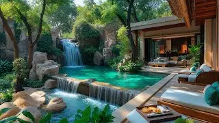 Morning Jazz Under the Trees | Outdoor Cabin Forest Jazz in Morning To Calm Your Mind