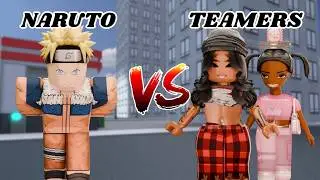 DESTROYING TEAMERS AS NATURTO! (ROBLOX BADDIES TROLLING)