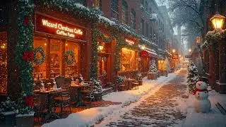 Cozy Winter Caf&eacute; Jazz ☕ Street Coffee Music for Calm Nights & Soft Focus