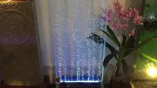 183cm Floor Standing Straight Bubble Wall - Stainless Steel Base with Acrylic Panel