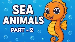 Sea Animals for Kids 🐬 | Shark Whale Jellyfish | Hindi English