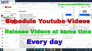 How to Schedule a videos on YouTube | Schedule YouTube videos | Mc Tech Solutions