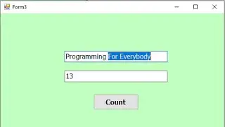 c# tutorial for beginners: How to count characters  selected text in textBox