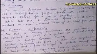 Methods to enter global market || class 11 entrepreneurship notes