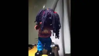 Funny Rasta doll dancing to some folk tune