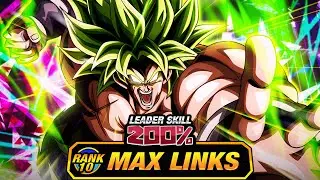 THE END!!!!! LEVEL 10 LINKS 100% DOKKANFEST LR SSJ FULL POWER BROLY! (DBZ: Dokkan Battle)