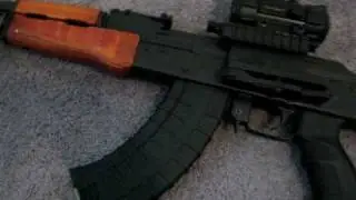 Refinished WASR 10 AK47 Rifle w/red dot
