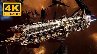 Imperial Navy vs Chaos - Skalgrim Mod - 4K Quality - Battlefleet Gothic Armada 2