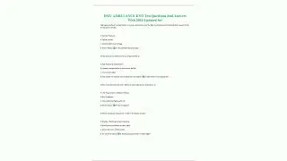 DMV AMBULANCE EMT Test Questions And Answers With 2024 Updated Set37