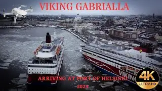 Ship Spotting: Viking Gabriella Arrives in Helsinki – Winter 2024 in Stunning 4K Drone Views