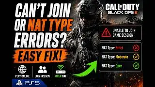 BO2 PS5 NAT Type Strict & Can't Join Error FIXED! 2026