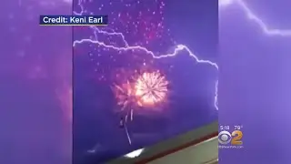 Mother Nature Adds Flare To NJ Fireworks Show