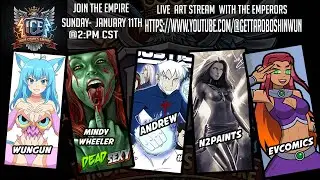 Indy Empire : Ep:#6 Live Art Stream with the indie comics Emperors