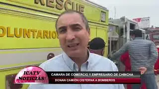 DONAN CAMI&Oacute;N CISTERNA A COMPA&Ntilde;&Igrave;A DE BOMBEROS.