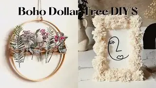 BOHO DOLLAR TREE DIY'S | Boho Picture Frame & Floral Wreath