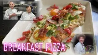 We make the Best Breakfast Pizza with Perfect Sunnyside Up Eggs featuring Bob Ross
