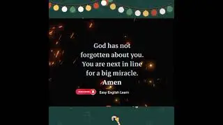 #Easy English Learn #👆👆 God has not forgotten 💖