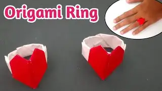 Paper Rings | Origami heart ring | How to make a paper ring | Paper craft 