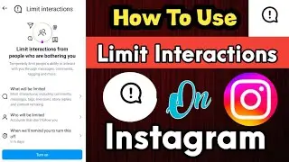 Instagram Limit Interactions in Tamil \ How to Use Limit Interactions On Instagram \ Tamil rek